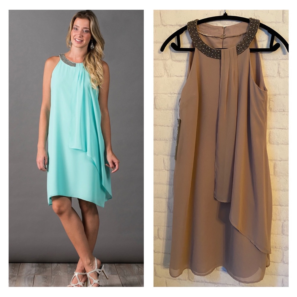 NWT Tutto Bene Chiffon 7712 Trapeze Dress Size 6 Bridalane